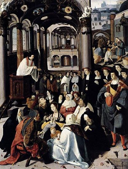 Lucas van Leyden Preaching in the Church